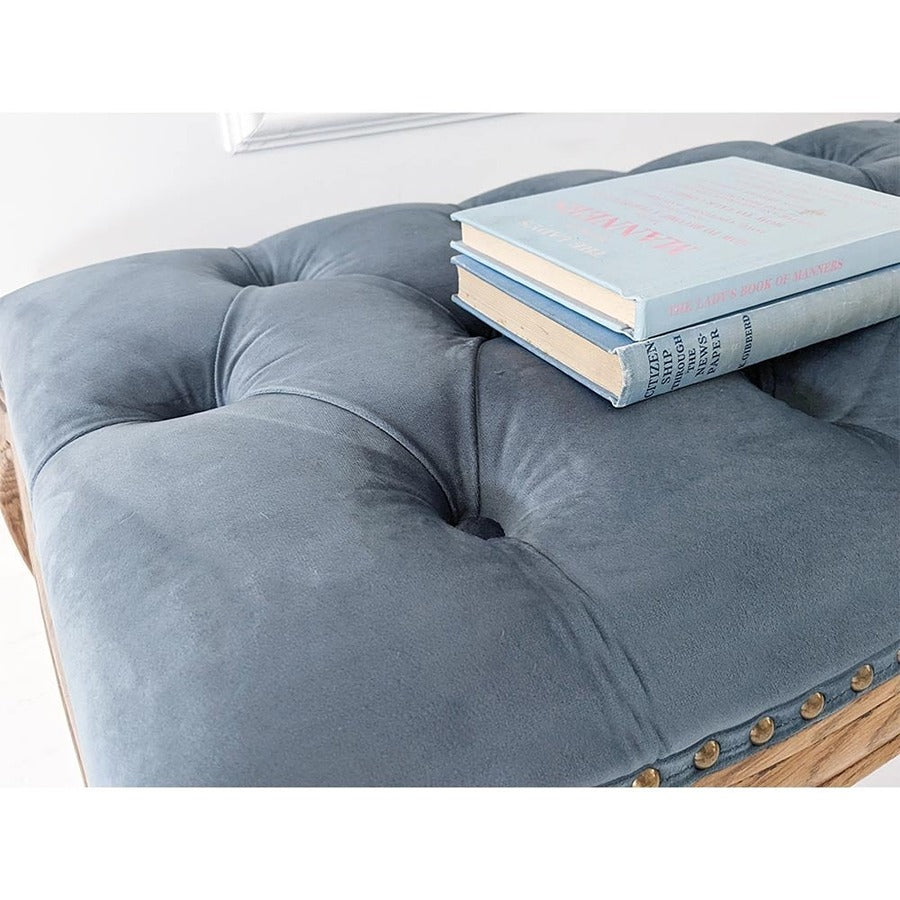 Velvet Frame Bench Upholstered