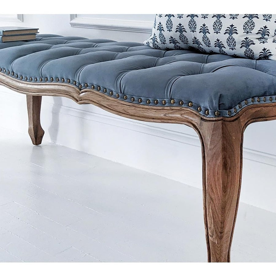 Velvet Frame Bench Upholstered