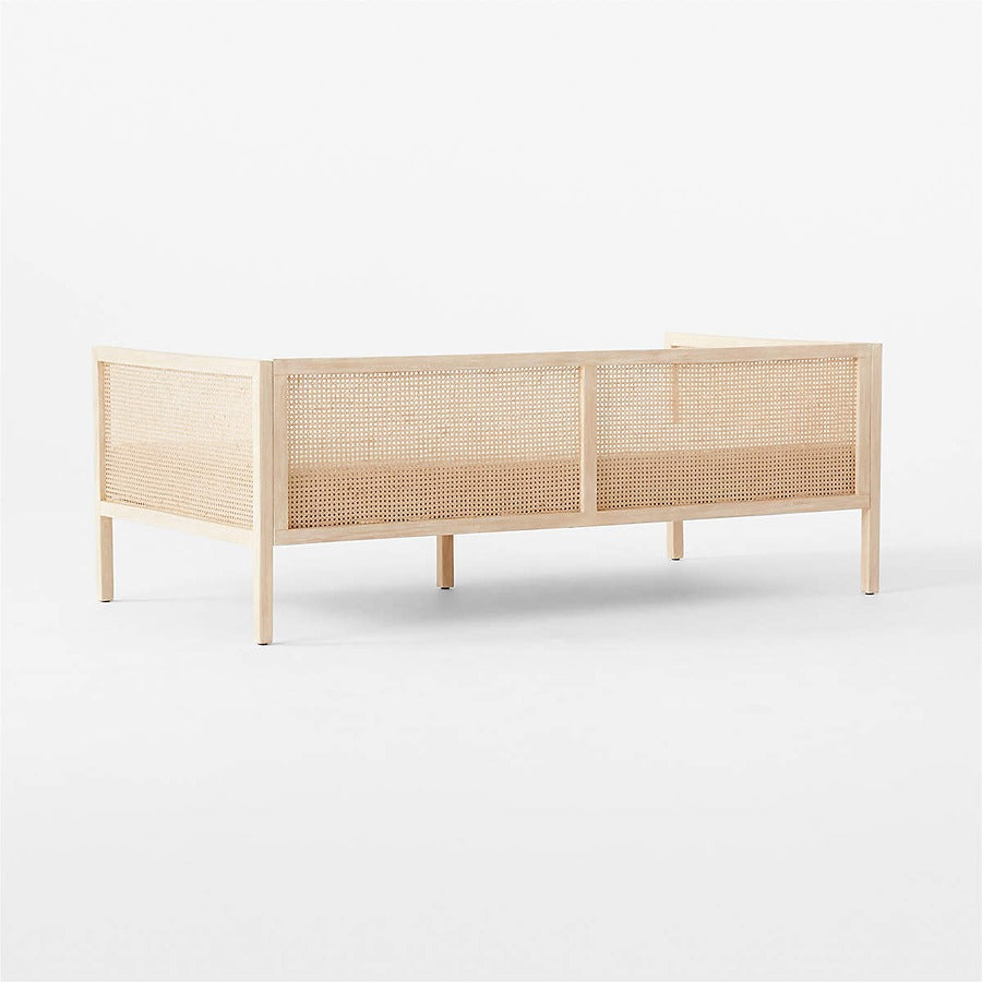 Natural Cane Day Bench Ivory