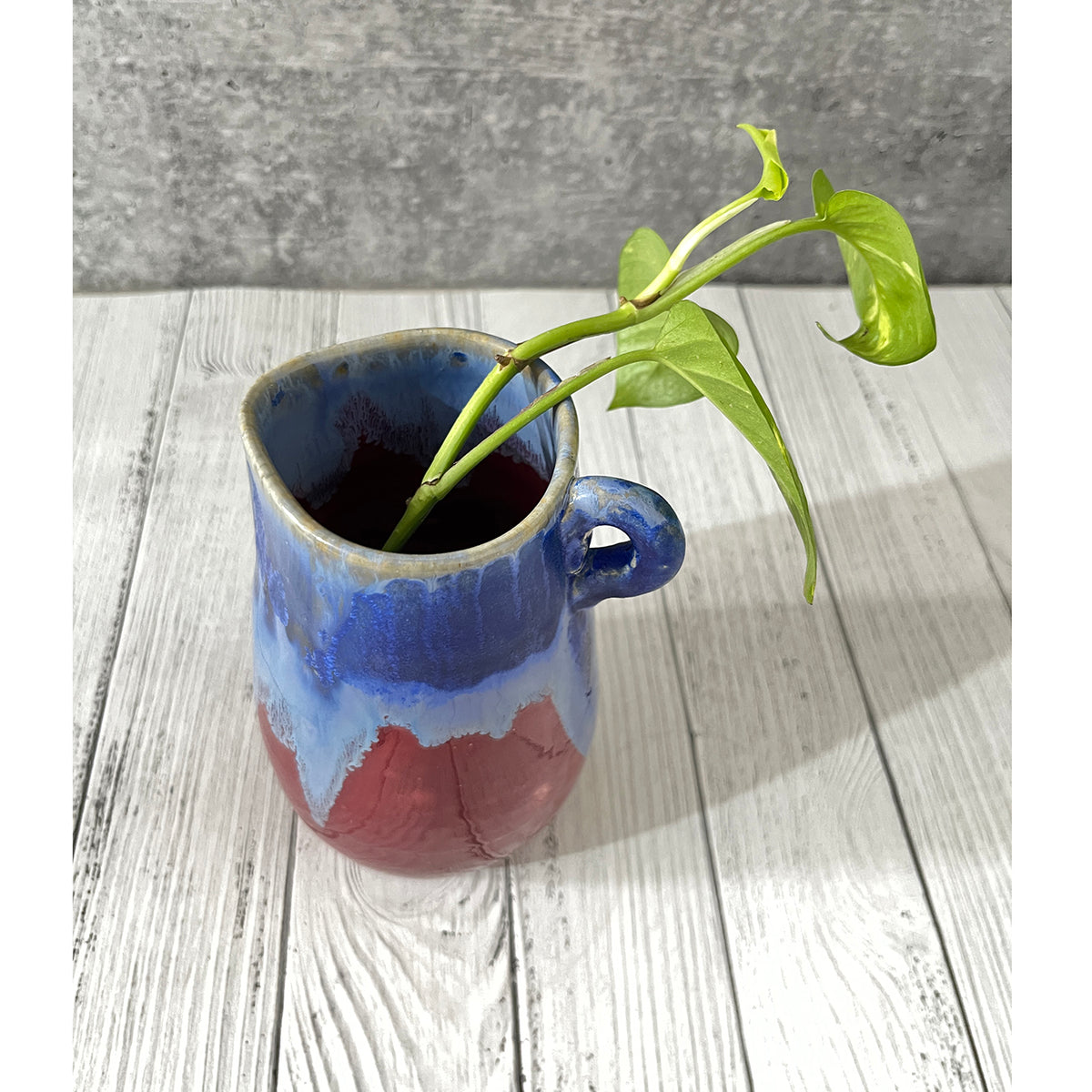 Rare Ruby Ceramic Vase Curator's Cart