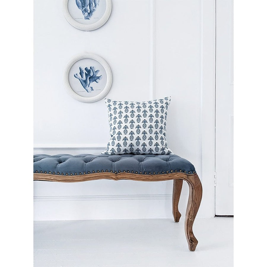 Velvet Frame Bench Upholstered