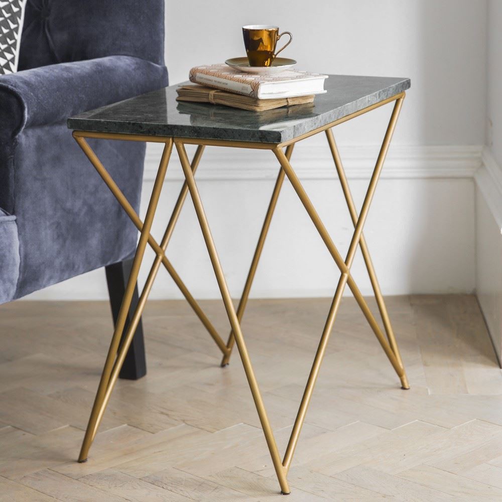 marble top side table