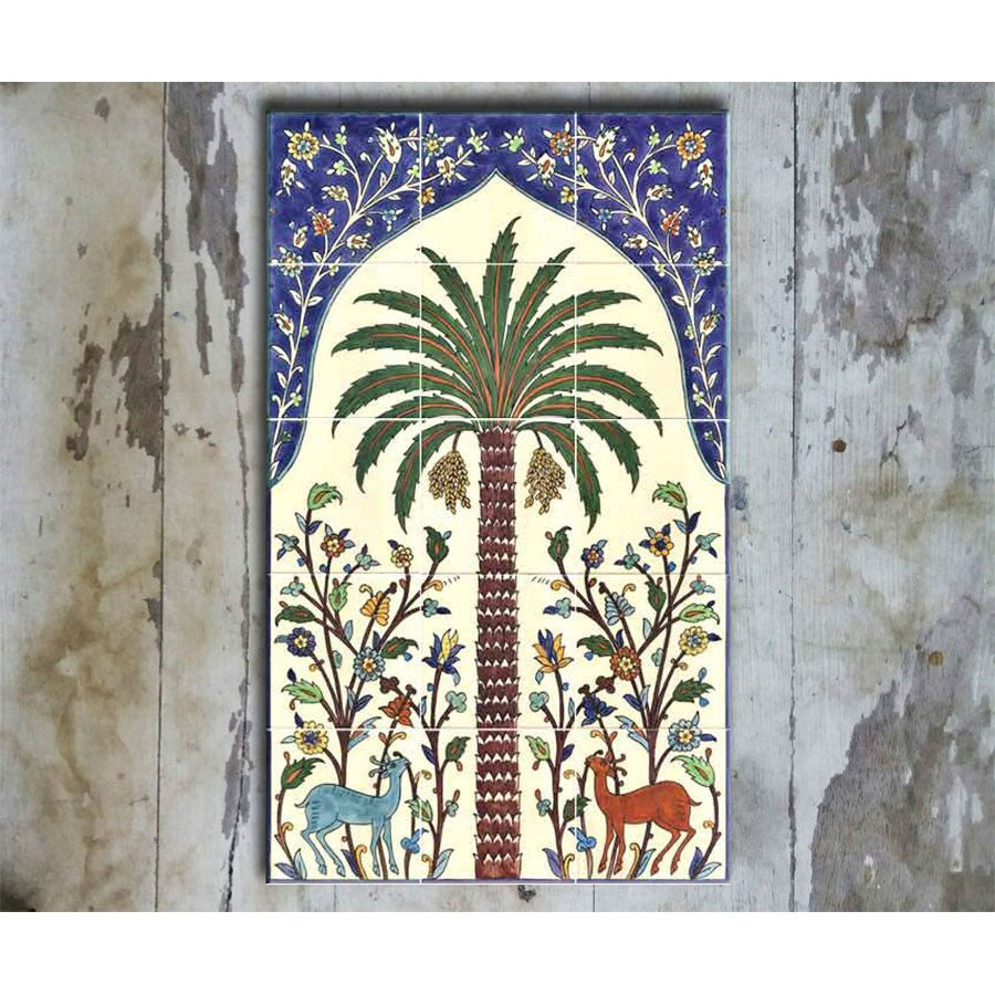 Hand-Painted Turkish Murals - Wall Tiles (Set Of 9) (TURKISH MURAL-008)
