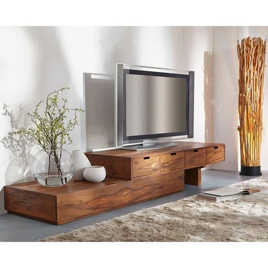 Modern Minimalism: The Light Wood TV Unit for a Streamlined Living Space