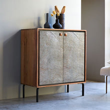 Load image into Gallery viewer, Jarrah-bar-cabinet is handmade bar furniture with  2 doors.