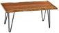 The Kashth Hairpin Natural Live Edge Wood with Metal 48" Bench