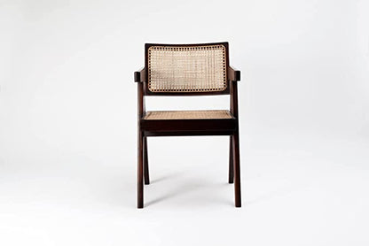 THE KASHTH Wooden Mango Wood Office Armchair