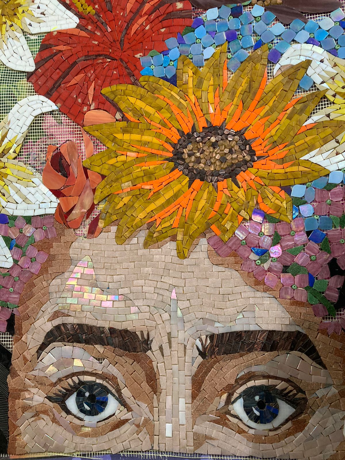 Frida Khalo Glass Mosaic Wall Mural