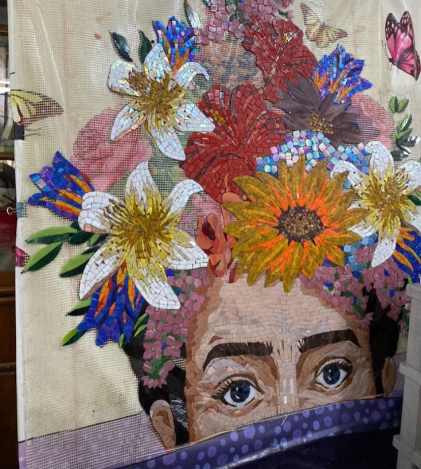 Frida Khalo Glass Mosaic Wall Mural