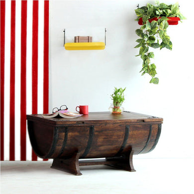 Barrel Drum coffee table with storage
