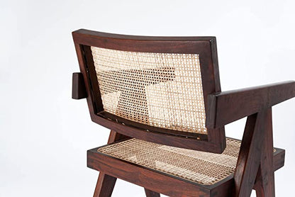 THE KASHTH Wooden Mango Wood Office Armchair