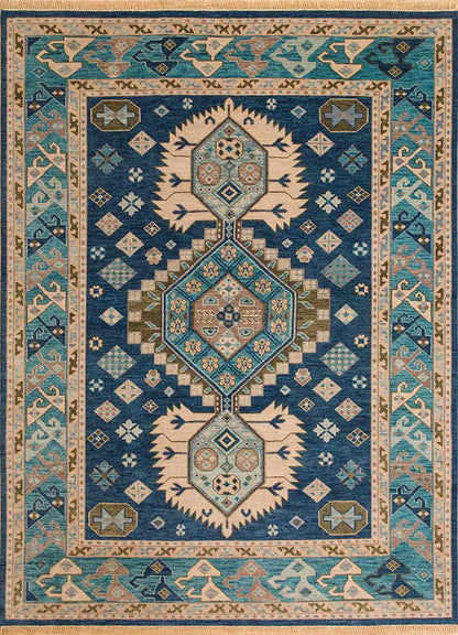 Savana - Ink Blue/Capri Hand Knotted Rug