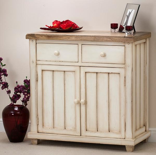 Annelise Side Board White And Brown Finish