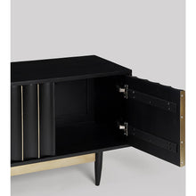 Load image into Gallery viewer, Elegant Mango Wood And Brass Tv Unit