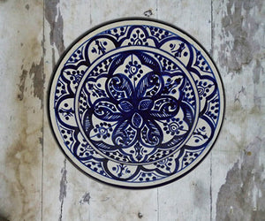 Hand painted Moroccan Wall Plate-095