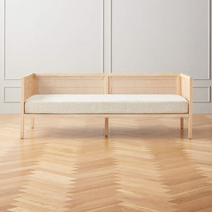 Natural Cane Day Bench Ivory