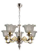 Load image into Gallery viewer, Dual Finish Brass Vine Chandelier close up
