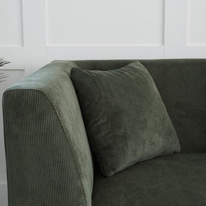 Khaki Corduroy 3 Seater Sofa