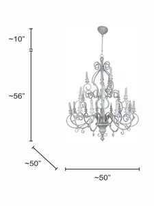 curated chandelier dimensions
