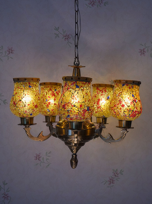 Antique Metal Chandelier with 5 Lamp for Home and Restaurants