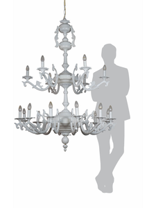 Candelabra Chandelier Ceiling Ligh next to a human