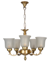 Load image into Gallery viewer, Small Traditional Brass Chandelier side view