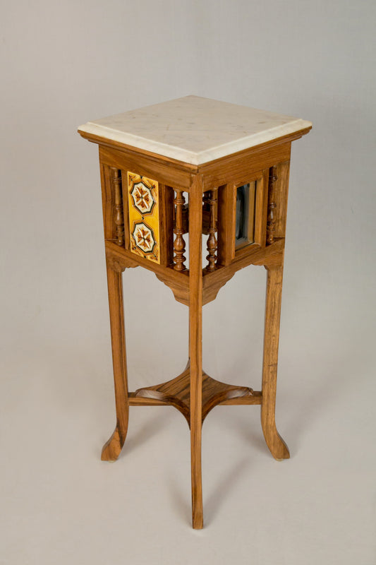 Planter Table with Marble Top