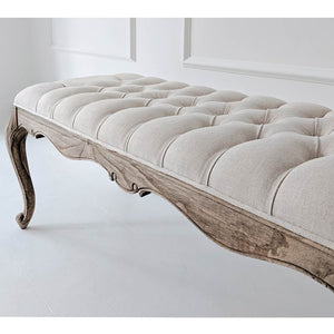 Taupe Velvet Upholstered Bench