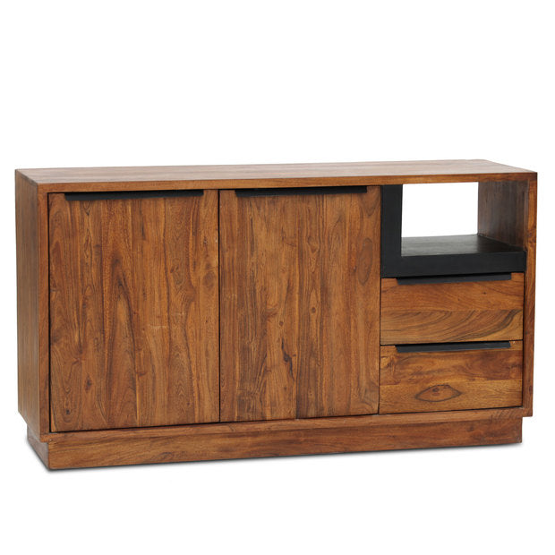 Acacia wood handcrafted sideboard