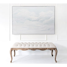 Load image into Gallery viewer, Taupe Velvet Upholstered Bench