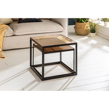 Load image into Gallery viewer, Rattan Industrial coffee table