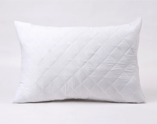 White quilted cotton Pillow protectors with zipper closure, all sizes available