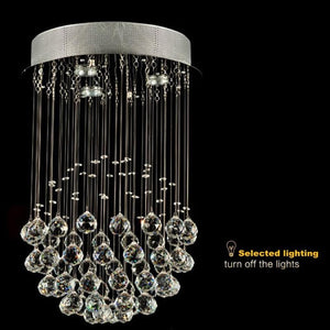 Crystal Modern Flush Mount Chandelier selected lighting