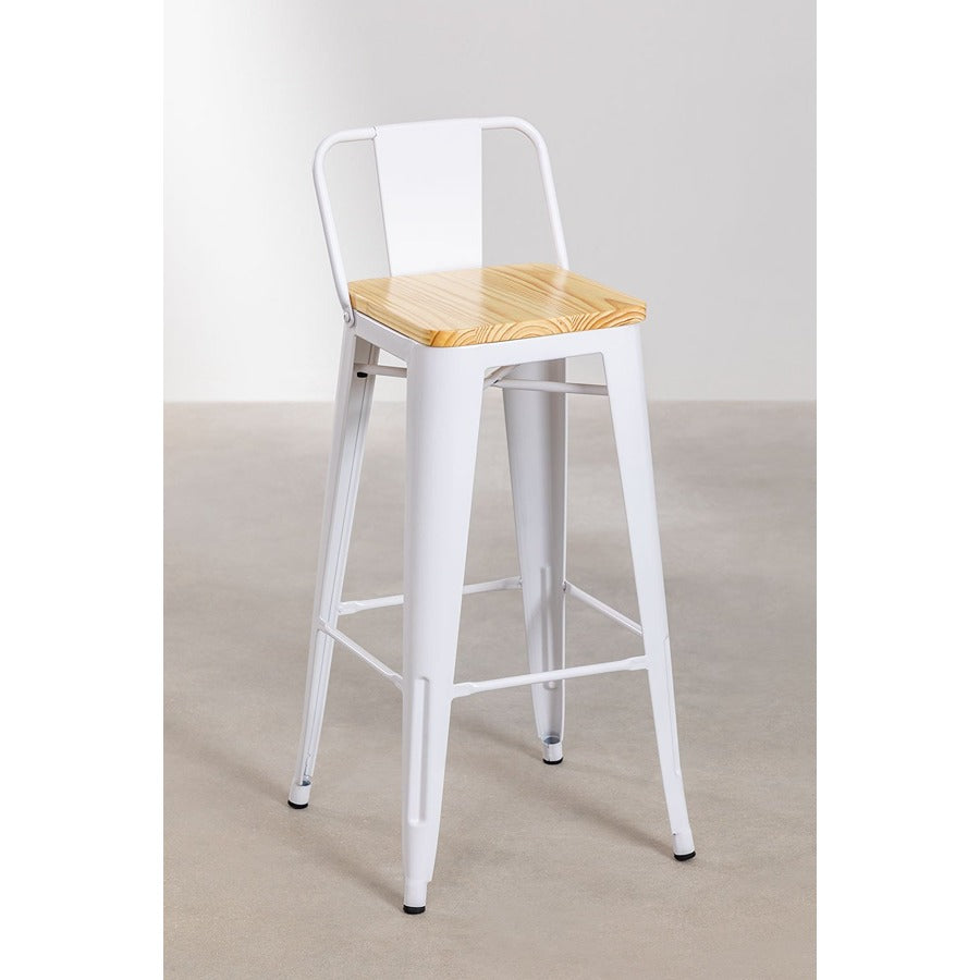 High Stool with Backrest