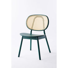 Load image into Gallery viewer, Bottle Green Cane Chair