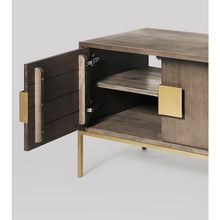Load image into Gallery viewer, Natural Finish Modern Wood Tv Unit