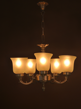 Load image into Gallery viewer, Small Traditional Brass Chandelier