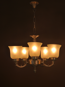 Small Traditional Brass Chandelier