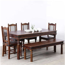 Load image into Gallery viewer, Dinning Set with 1 Dinning Table / 4 Chairs / 1 Bench