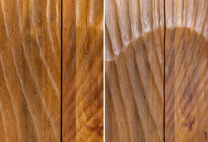wave pattern close up on the sideboard