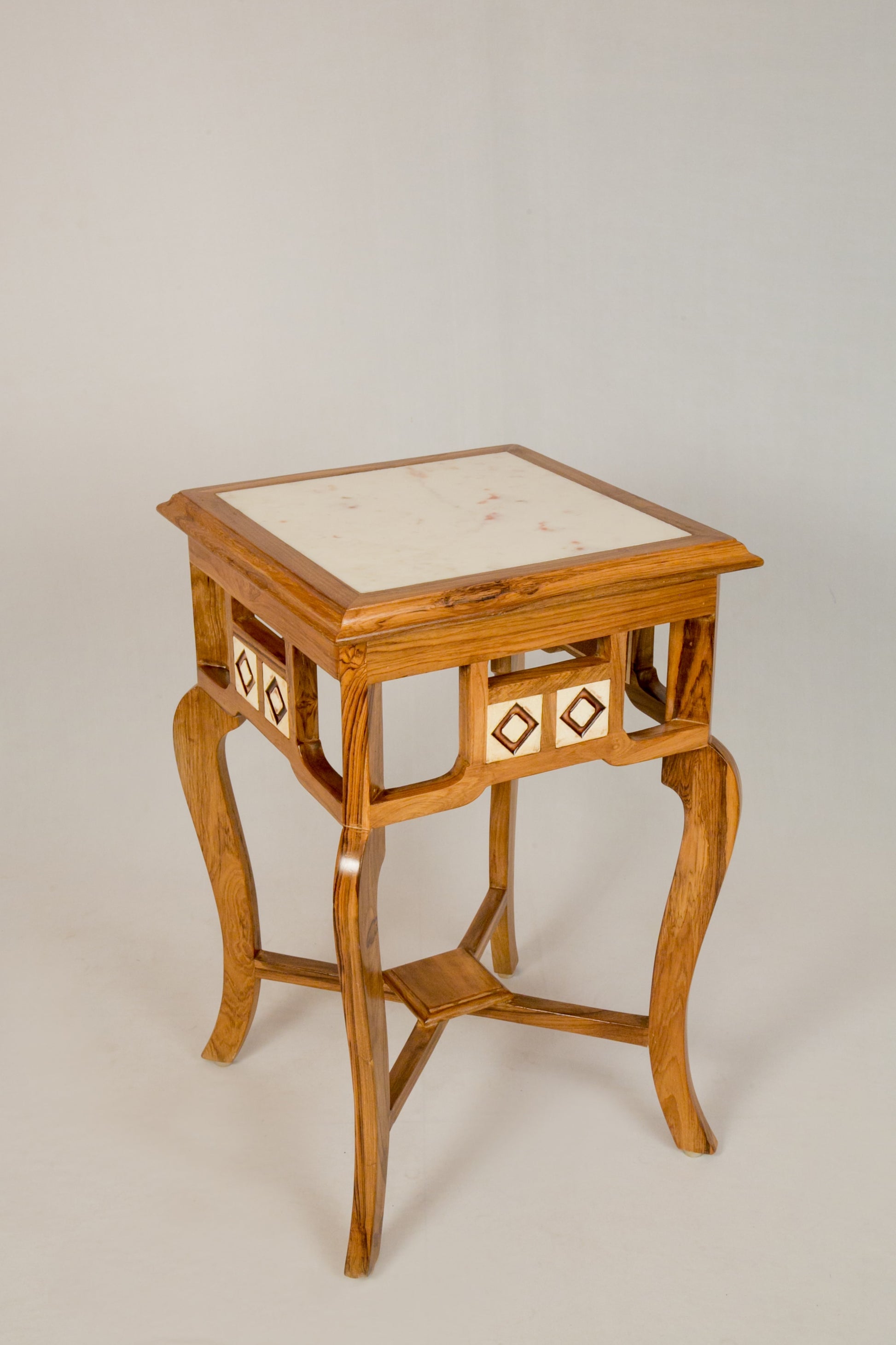 Square Side-Table with Marble Top