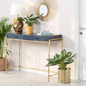 Navy Blue/Gold Console Table