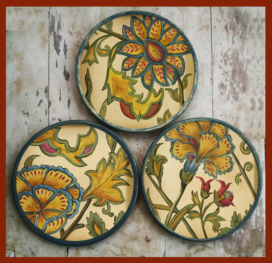 3 Plate Set-French Garden