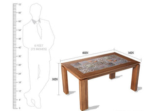 Dining table comparison with human