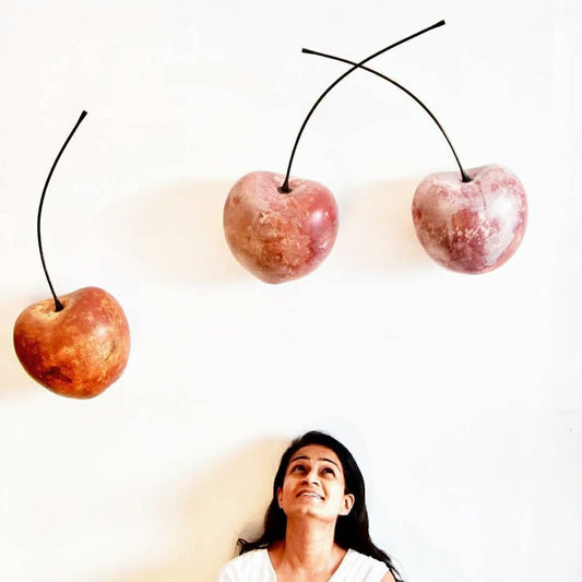 Giant Cherries. - Larger Than Life - 3 Dimensional ceramic wallart