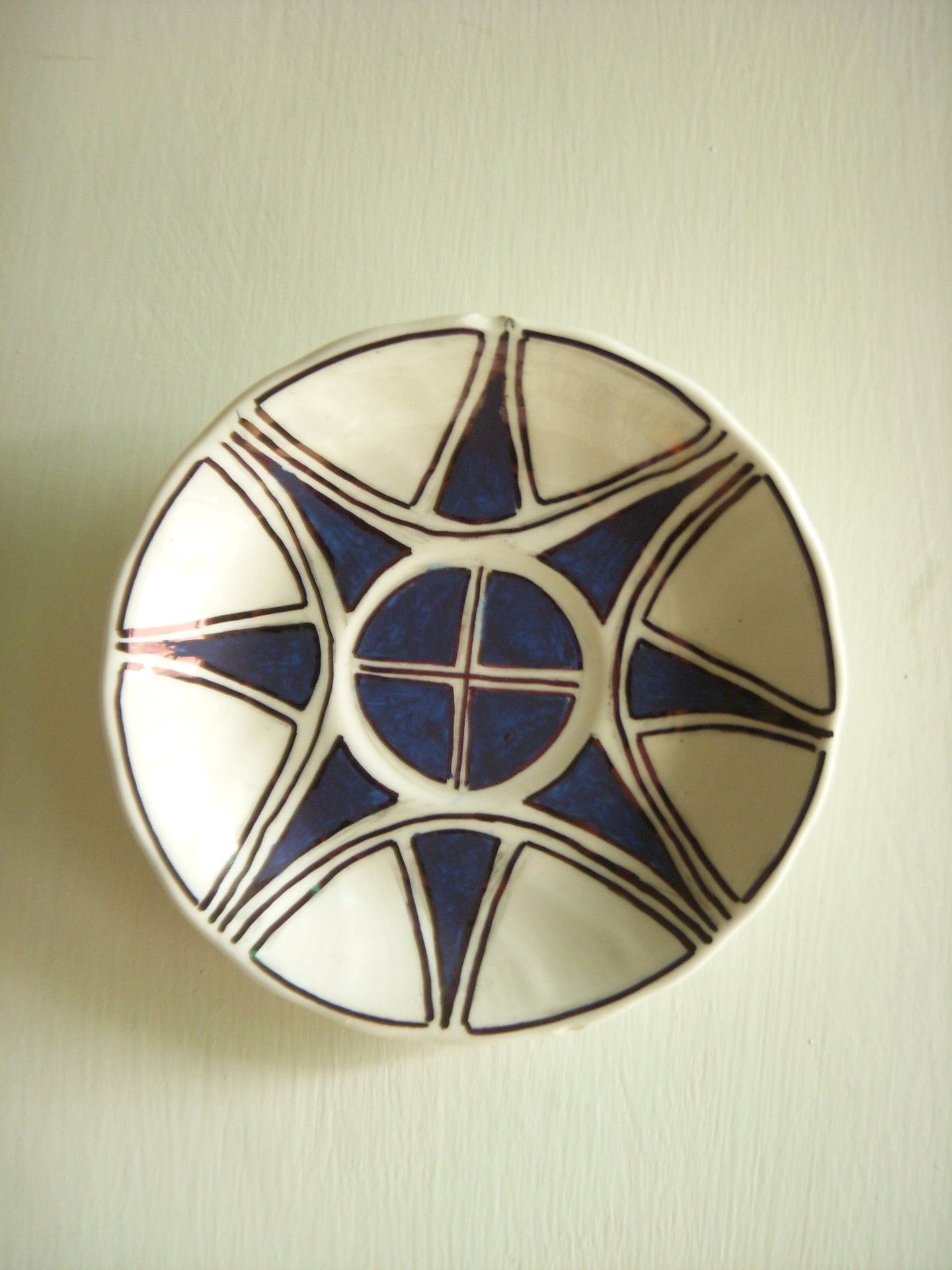 Hand painted Art Deco Wall Plate-002