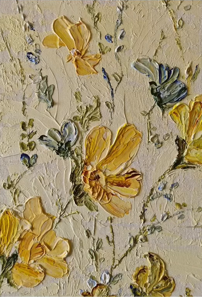 Expressive Floral - Textured Wall Art