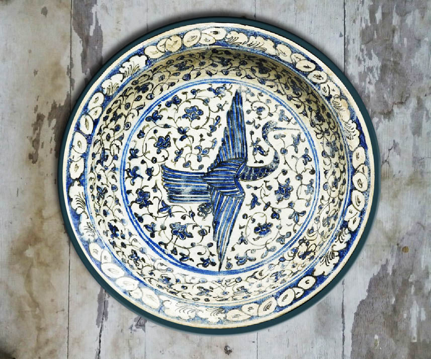 Hand painted Iznik inspired Wall Plate - 004