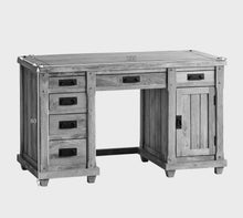 Load image into Gallery viewer, 1 Door 6 Drawer Study Desk in Mango Natural Finish dimensions