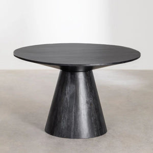 Round Brown Dining Table
